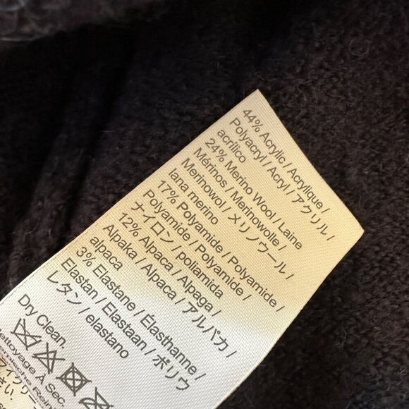 J. Crew Womens Alpaca Blend Sweater Pants Size M Navy Geometric Knit Pull On - Picture 5 of 6